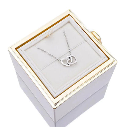 Eternal Rose Box - W/ Engraved Necklace & Real Rose