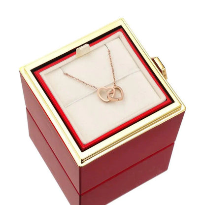 Eternal Rose Box - W/ Engraved Necklace & Real Rose