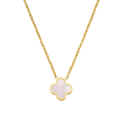 Lucky Rose Clover Necklace - 18K Gold Plated