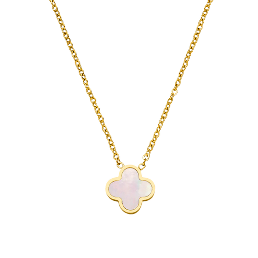 Lucky Rose Clover Necklace - 18K Gold Plated