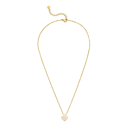 Lucky Rose Clover Necklace - 18K Gold Plated