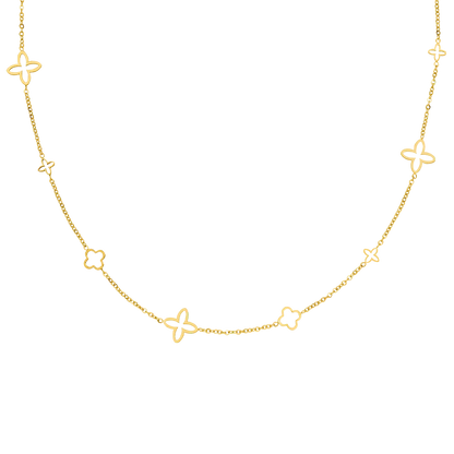 Luxury Clover Necklace – 18K Gold Plated
