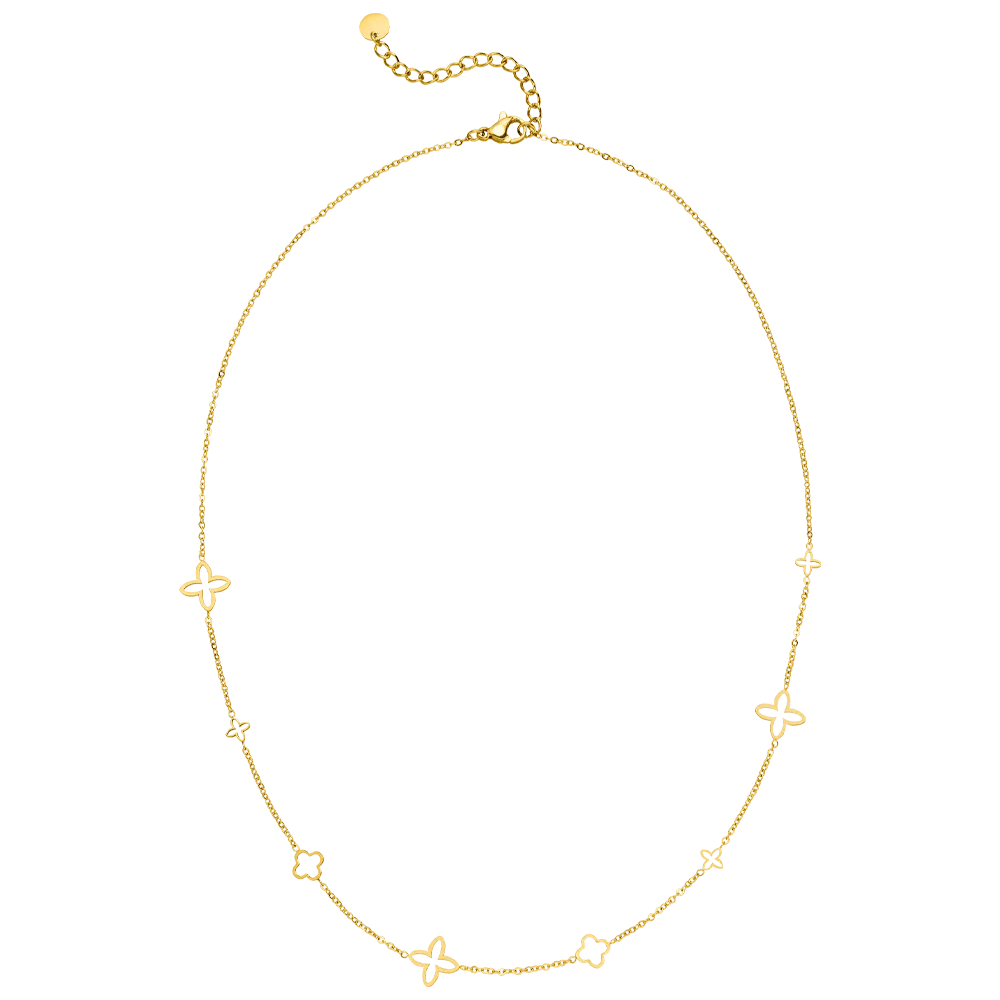 Luxury Clover Necklace – 18K Gold Plated